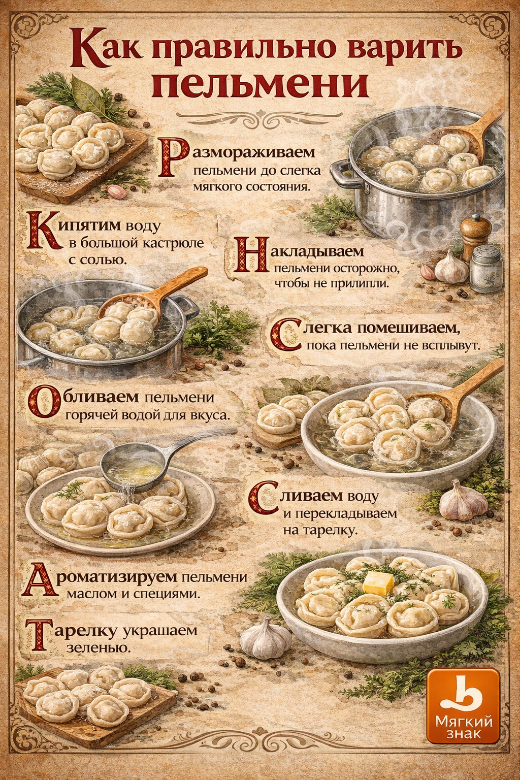 Рецепт пельменей